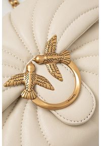 Pinko - PINKO Biała torebka Love Puff Mini CL. Kolor: biały. Materiał: skórzane, pikowane. Styl: elegancki #6