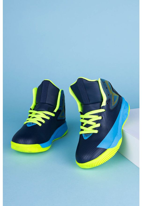 Casu - Granatowe buty sportowe sznurowane casu 201a/by. Kolor: niebieski