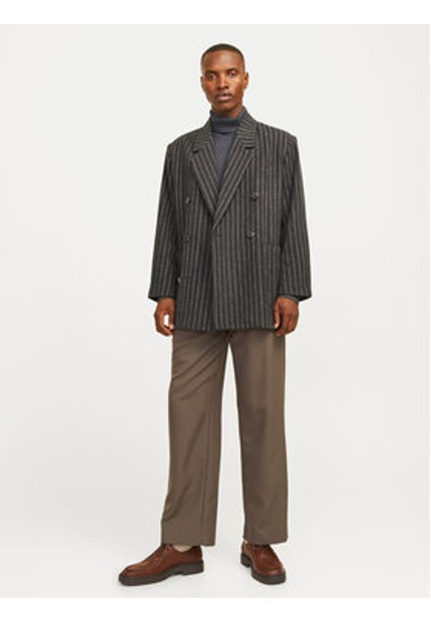 Jack & Jones Golf Basic 12258051 Szary Regular Fit. Typ kołnierza: golf. Kolor: szary. Materiał: bawełna