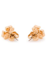 Tory Burch Kolczyki Crystal Logo Stud Earring 53423 Złoty. Materiał: złote. Kolor: złoty