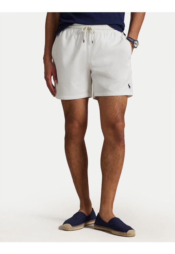 Polo Ralph Lauren Szorty kąpielowe 710957782014 Biały Classic Fit. Kolor: biały. Materiał: syntetyk