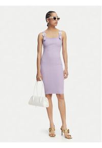 Versace Jeans Sukienka codzienna 80HAO943 J0198 Fioletowy Slim Fit. Okazja: na co dzień. Kolor: fioletowy. Materiał: bawełna. Typ sukienki: proste. Styl: casual #5