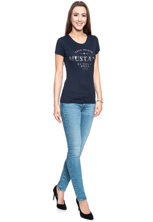 Mustang - MUSTANG T SHIRT DAMSKI Alexia C Print 1008940 5323. Wzór: nadruk