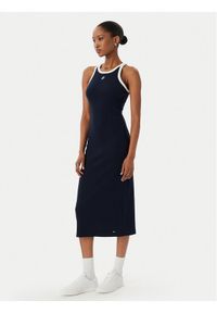 TOMMY HILFIGER - Tommy Hilfiger Sukienka codzienna WW0WW48740 Granatowy Slim Fit. Okazja: na co dzień. Kolor: niebieski. Materiał: bawełna. Typ sukienki: proste. Styl: casual #1