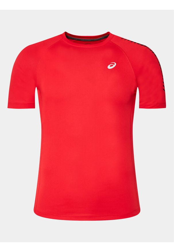 Asics Koszulka techniczna Icon Ss 2011B055 Czerwony Regular Fit. Kolor: czerwony. Materiał: syntetyk