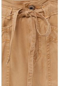 Pepe Jeans Spodnie Dash damskie kolor brązowy proste medium waist. Okazja: na co dzień. Kolor: brązowy. Materiał: tkanina. Styl: casual #3
