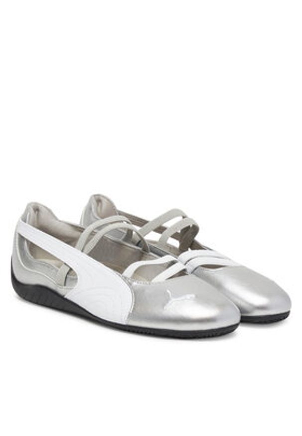 Puma Baleriny Speedcat Ballet Metallic Wns 401581 01 Srebrny. Kolor: srebrny. Materiał: skóra