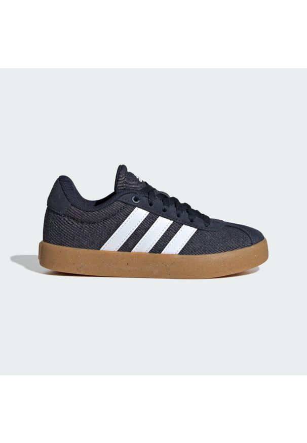 Adidas - Buty dla dzieci VL Court 3.0. Okazja: na uczelnię. Kolor: brązowy, niebieski, wielokolorowy, biały. Sport: joga i pilates