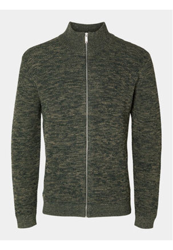 Selected Homme Sweter 16090152 Zielony Regular Fit. Kolor: zielony. Materiał: bawełna
