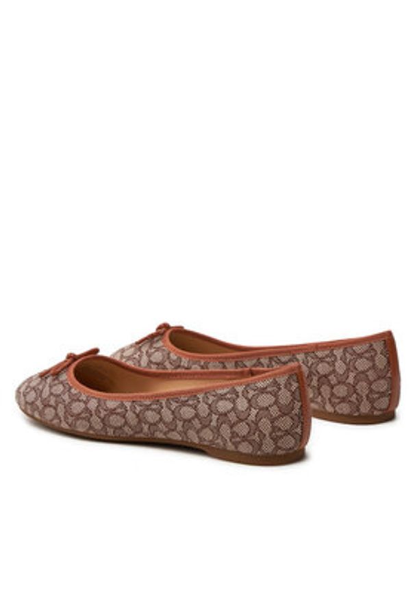 Coach Baleriny Abigail CT240 Brązowy. Kolor: brązowy. Materiał: materiał