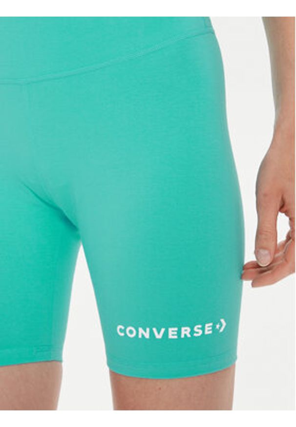 Converse Szorty sportowe W Wordmark Bike Short 10024539-A12 Niebieski Skinny Fit. Kolor: niebieski. Materiał: bawełna