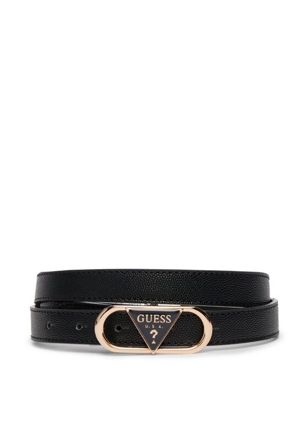 Guess Pasek Damski BW9361 P6220 Czarny. Kolor: czarny. Materiał: skóra