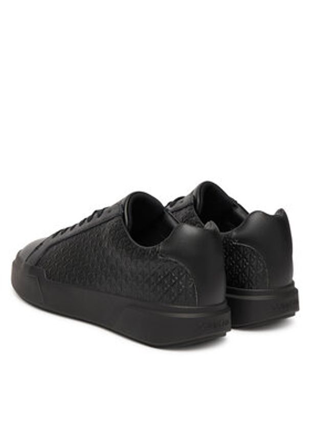 Calvin Klein Sneakersy Chunky Cupsole Laceup Lth Aop YM0YM01383 Czarny. Kolor: czarny. Materiał: skóra