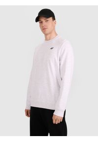 4f - 4F Bluza dresowa nierozpinana bez kaptura męska - szara 3XL. Okazja: na co dzień. Typ kołnierza: bez kaptura. Kolor: szary. Materiał: dresówka. Wzór: gładki, ze splotem. Styl: casual, klasyczny, sportowy #1