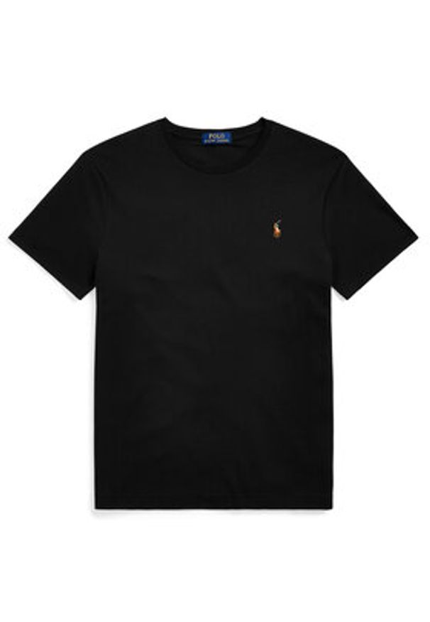 Polo Ralph Lauren T-Shirt 710740727 Czarny Slim Fit. Typ kołnierza: polo. Kolor: czarny. Materiał: bawełna