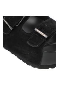 Big-Star - Sandały damskie Big Star, cholewka ze skóry naturalnej zamszowej z regulowanymi paskami i sprzączkami na grubej podeszwie, czarne, TT274237. Okazja: na co dzień, na spacer. Zapięcie: pasek. Kolor: czarny. Materiał: skóra, zamsz. Wzór: paski. Sezon: lato. Styl: sportowy, klasyczny, casual #7