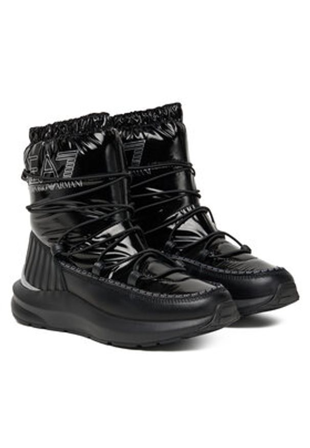 EA7 Emporio Armani Śniegowce 7X000328 AF18570 MC043 Czarny. Kolor: czarny. Materiał: materiał