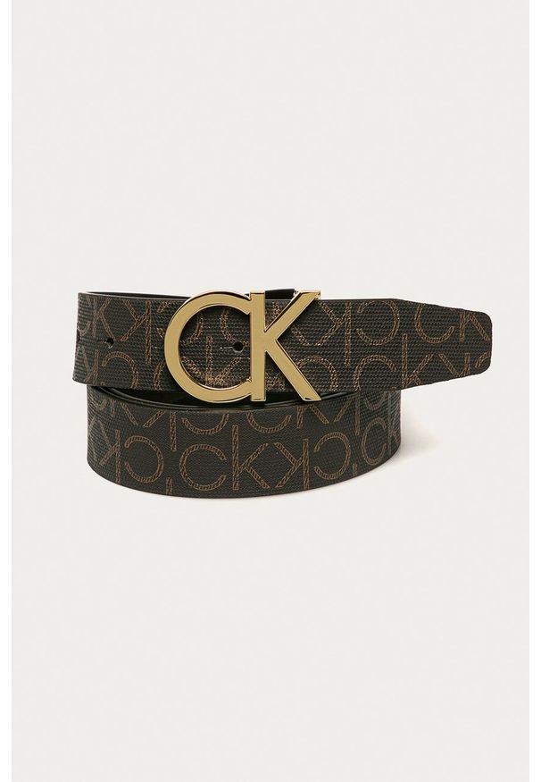 Calvin Klein - Pasek dwustronny K50K505460. Kolor: brązowy