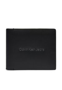 Calvin Klein Jeans Duży Portfel Męski Logo Print Bifold Id K50K512063 Czarny. Kolor: czarny. Materiał: skóra. Wzór: nadruk