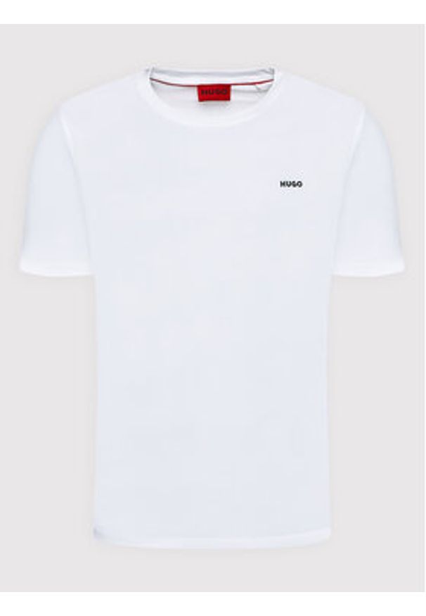 Hugo T-Shirt Dero222 50466158 Biały Regular Fit. Kolor: biały. Materiał: bawełna