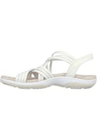 skechers - Buty do chodzenia damskie Skechers 163185WHT. Zapięcie: bez zapięcia. Kolor: biały. Materiał: syntetyk, tkanina, materiał. Sezon: lato. Sport: turystyka piesza