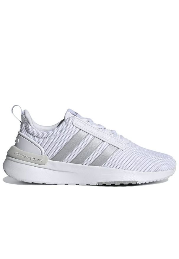 Adidas - Buty adidas Racer TR21 H00647 - białe. Kolor: biały. Materiał: guma, materiał. Szerokość cholewki: normalna. Model: Adidas Racer. Sport: bieganie