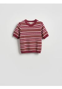 Reserved - Wzorzysty sweter z wiskozą - wielobarwny. Materiał: wiskoza #1