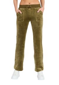 Juicy Couture - JUICY COUTURE Damskie zielone spodnie Del Ray Gold HW, Rozmiar M. Kolor: zielony. Materiał: poliester, elastan, materiał #4