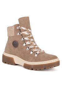 Rieker Botki X8647-64 Beżowy. Kolor: beżowy. Materiał: materiał #6