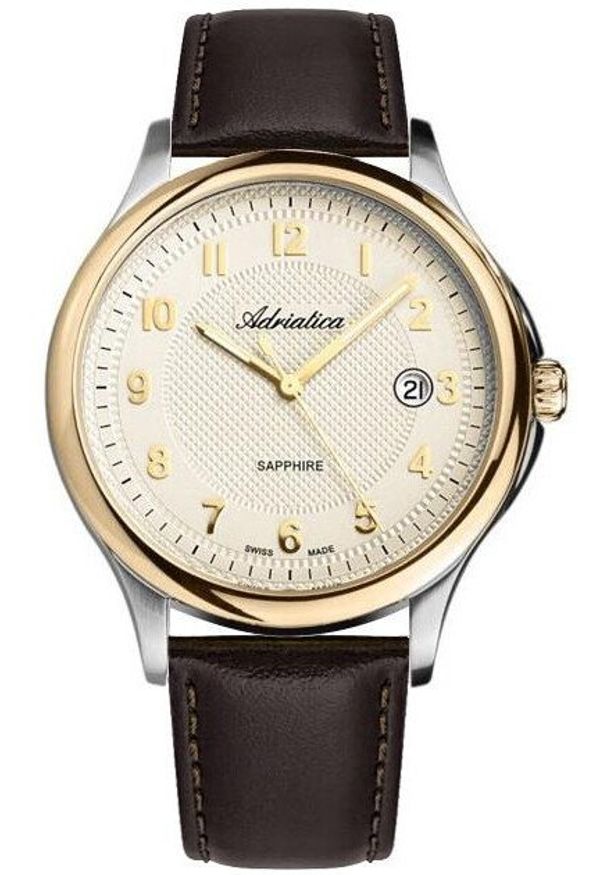 Zegarek Adriatica Zegarek męski Adriatica A1272.2221Q brązowy. Kolor: brązowy