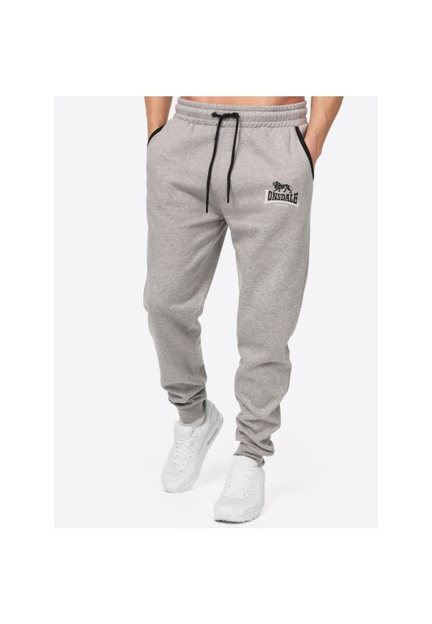 Spodnie do biegania Lonsdale Two Tones. Kolor: szary. Materiał: dresówka. Styl: sportowy