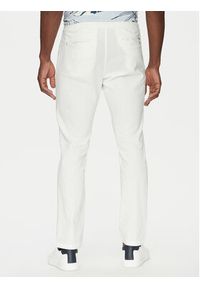 INDICODE Spodnie materiałowe Vitamin 60-333 Biały Slim Fit. Kolor: biały. Materiał: bawełna