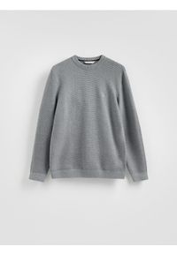 Reserved - Sweter z domieszką lyocellu - szary. Kolor: szary. Materiał: dzianina