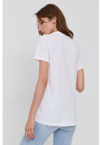 Diesel T-shirt bawełniany kolor biały. Okazja: na co dzień. Kolor: biały. Materiał: bawełna. Wzór: nadruk. Styl: casual #2