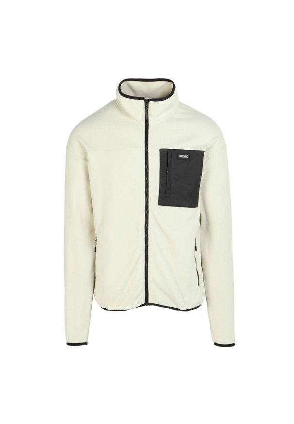 Regatta - Męska Bluza Polarowa Frankie Z Pełnym Zamkiem Błyskawicznym. Kolor: beżowy, wielokolorowy, biały. Materiał: polar. Sezon: zima. Sport: turystyka piesza