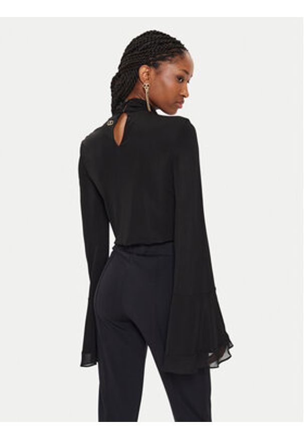 TwinSet - TWINSET Bluzka 241TT2099 Czarny Slim Fit. Kolor: czarny. Materiał: wiskoza