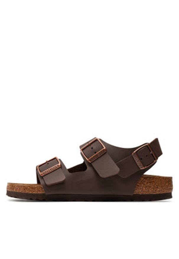 Birkenstock Sandały Milano 034703 Brązowy. Kolor: brązowy. Materiał: skóra