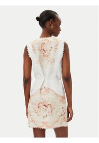 TwinSet - TWINSET Sukienka letnia 251TT2441 Beżowy Regular Fit. Kolor: beżowy. Materiał: len. Sezon: lato
