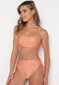 Born2be - Pomarańczowe Dwuczęściowe Bikini Góra z Regulowanymi Ramiączkami Majtki z Wysokim Stanem Dimmia. Stan: podwyższony. Kolor: pomarańczowy