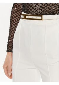 Elisabetta Franchi Spodnie materiałowe PA-034-42E2-5981 Biały Regular Fit. Kolor: biały. Materiał: syntetyk #3