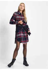 bonprix - Sukienka szmizjerka z czystej bawełny. Kolor: niebieski. Materiał: bawełna. Typ sukienki: szmizjerki #2