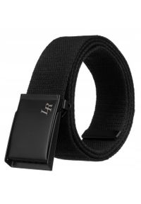 LOREN - Pasek parciany Loren BJ-B-1 czarny. Kolor: czarny. Materiał: materiał. Styl: elegancki