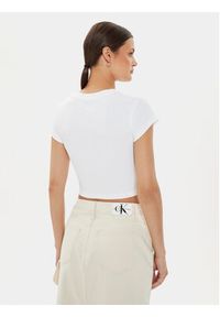 Calvin Klein Jeans T-Shirt Baby J20J223552 Biały Slim Fit. Kolor: biały. Materiał: bawełna