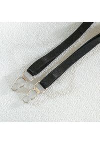 Intica - Komplet koronkowej bielizny z biustonoszem, majtkami i pasem do pończoch Svanhild. Kolor: czarny. Materiał: koronka. Wzór: aplikacja, koronka #5