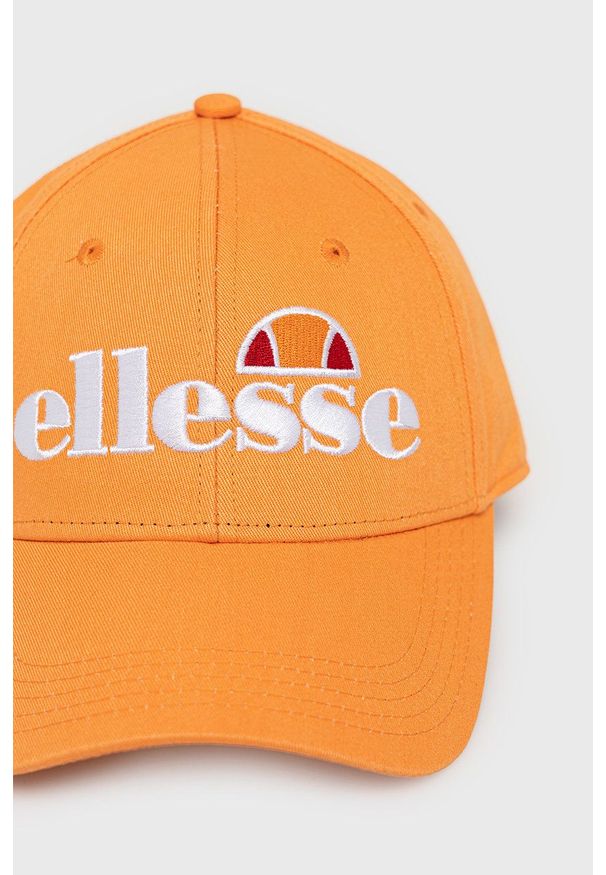 Ellesse Czapka kolor pomarańczowy wzorzysta. Kolor: pomarańczowy
