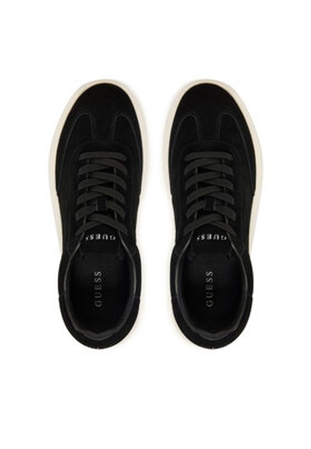 Guess Sneakersy FMFPLA SUE12 Czarny. Kolor: czarny. Materiał: zamsz, skóra