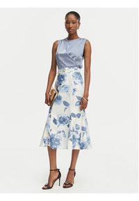 Guess Spódnica midi W6GD69 W2092 Kolorowy Regular Fit. Materiał: len, wiskoza. Wzór: kolorowy #4