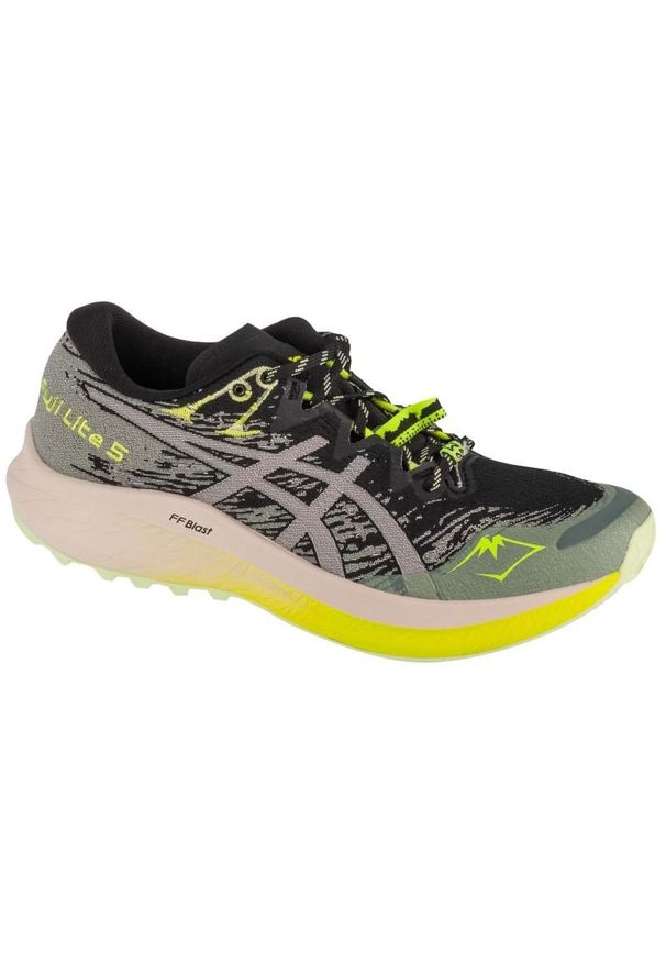 Buty do biegania Asics Fuji Lite 5 1012B690-001 czarne. Zapięcie: sznurówki. Kolor: czarny. Materiał: guma, syntetyk, tkanina