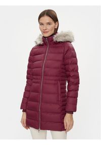 TOMMY HILFIGER - Tommy Hilfiger Płaszcz zimowy Tyra WW0WW39747 Czerwony Regular Fit. Kolor: czerwony. Materiał: syntetyk. Sezon: zima