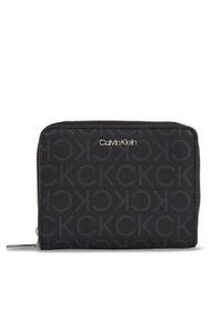 Calvin Klein Mały Portfel Damski Ck Must Md Z/A Wallet_Epi Mono K60K611932 Czarny. Kolor: czarny. Materiał: skóra
